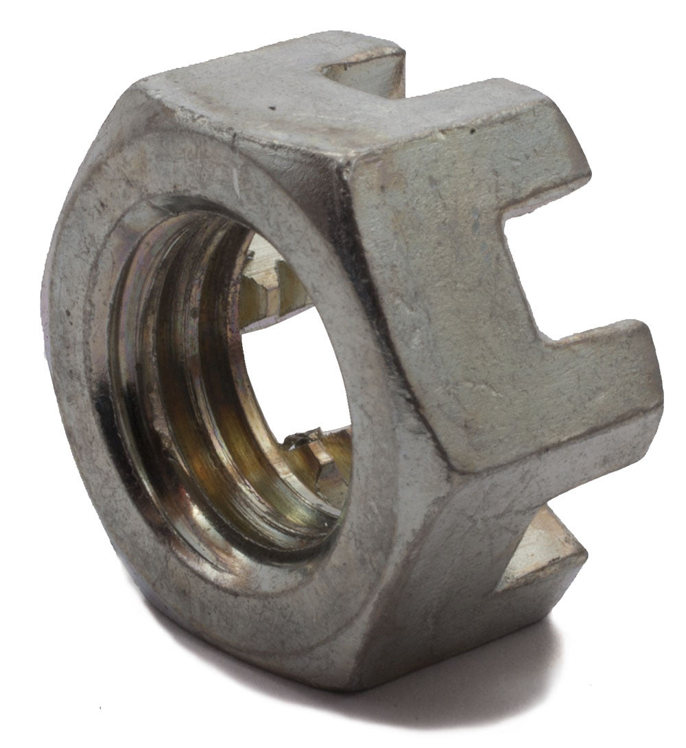 5/16-18 Slotted Hex Nut Zinc Plated
