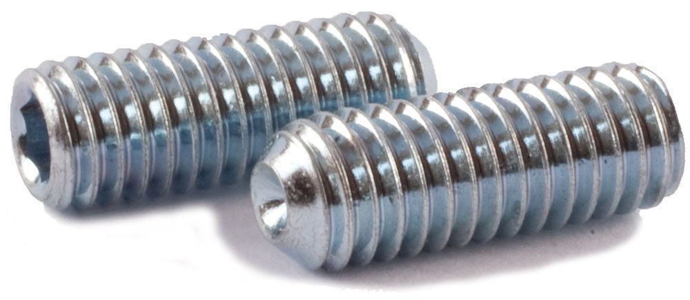 M8-1.25 x 8 Socket Set Screw Cup Point DIN 916 Zinc Plated
