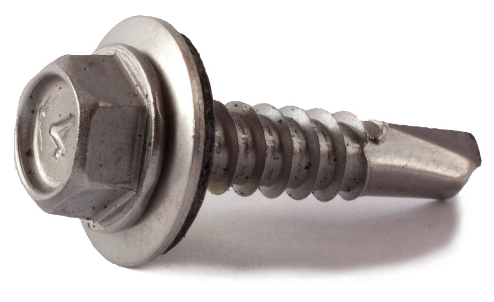 12-14 x 1 1/4 Hex Washer Head Self Drill Screw w/ Neo 410 SS