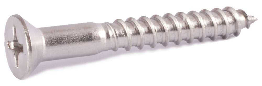 6 x 3/4 Phillips Flat Wood Screw 18-8 SS