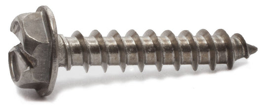 8 x 1 1/2 Slotted Hex Washer Head Sheet Metal Screw 18-8 SS