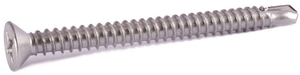 8-18 x 3/4 Phillips Flat Self Drill Screw 410 SS