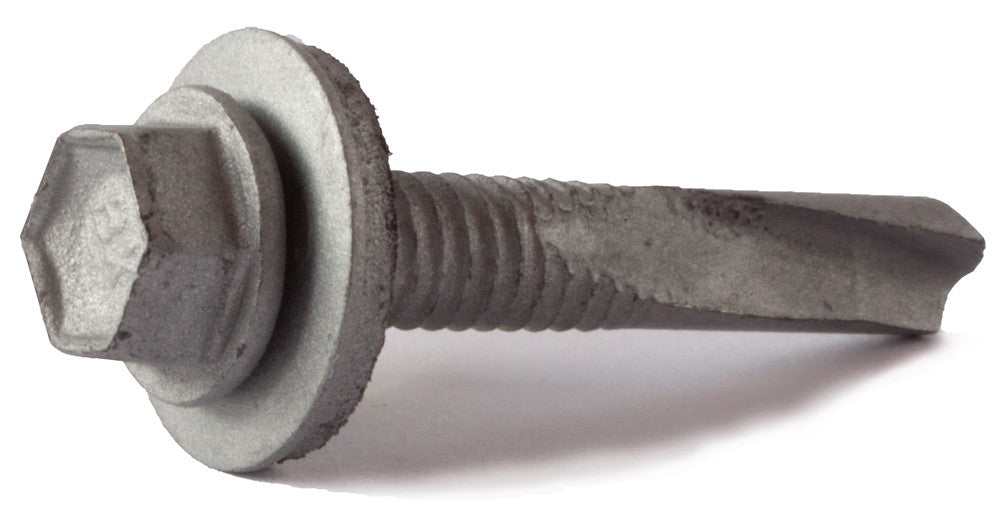 1/4-28 x 3 Hex Washer Head TEKS® Self Drilling Screw (T5) Climaseal® w/ Bonded Washer