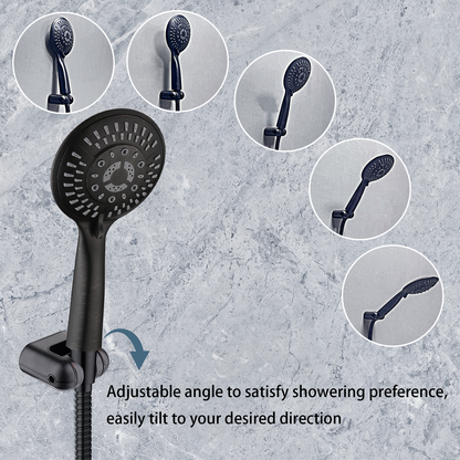 Adjustable Handheld Shower Head Holder with 1/2-Inch Connection