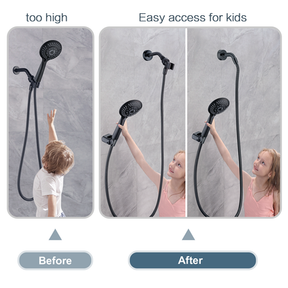 Adjustable Handheld Shower Head Holder with 1/2-Inch Connection