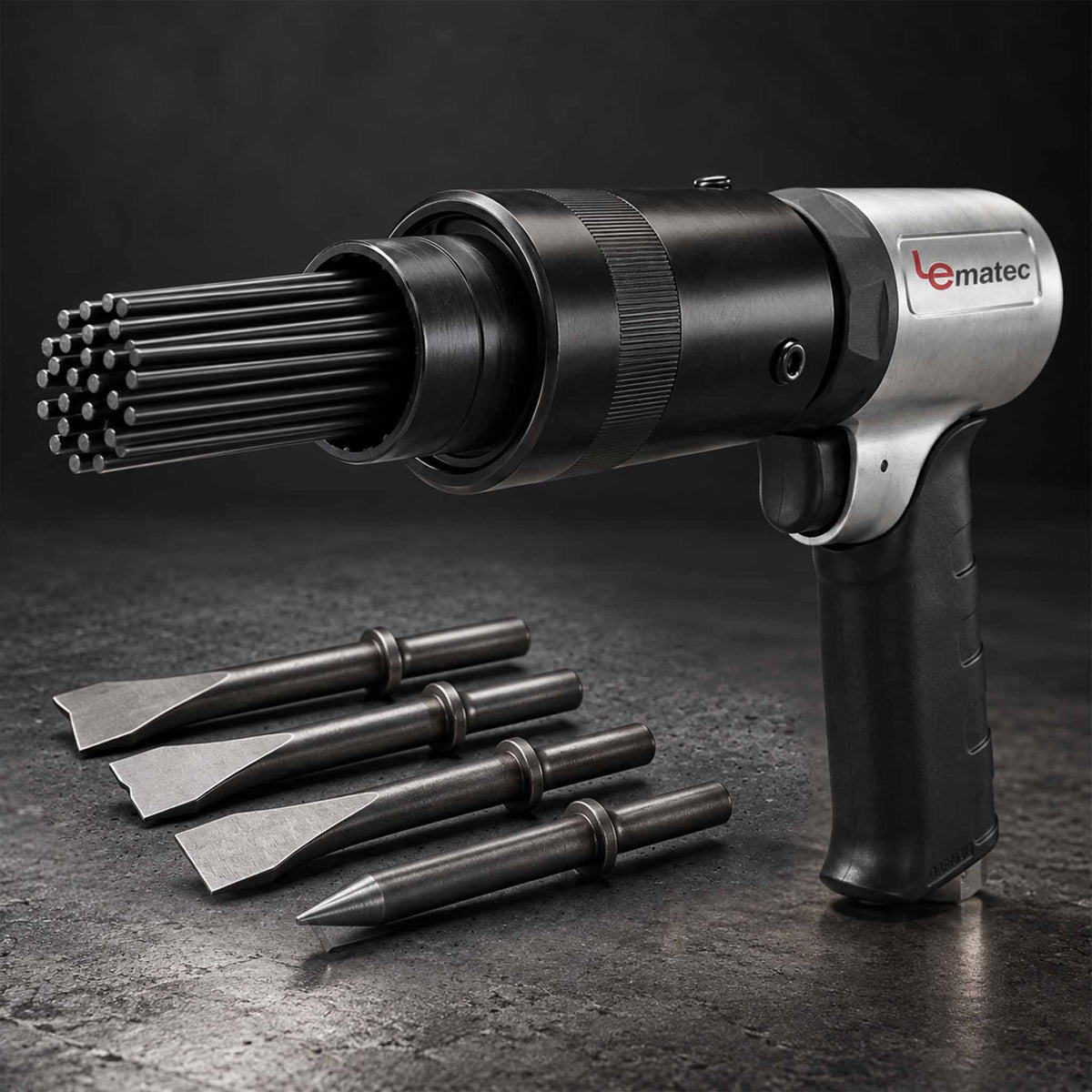 LE-AN324 Air Needle Scaler — 4500 BPM with Chisel Kit & 19 Needles