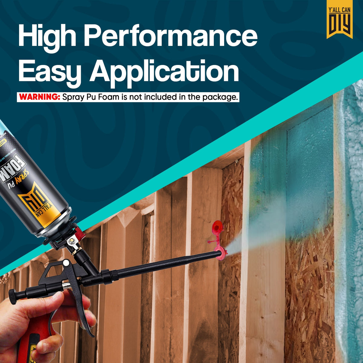 PU Spray Foam Insulation Kit (1000ml) - Mega Size Gap Sealant | Y'allCanDiy