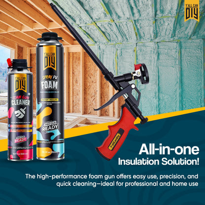 PU Spray Foam Insulation Kit (1000ml) - Mega Size Gap Sealant | Y'allCanDiy