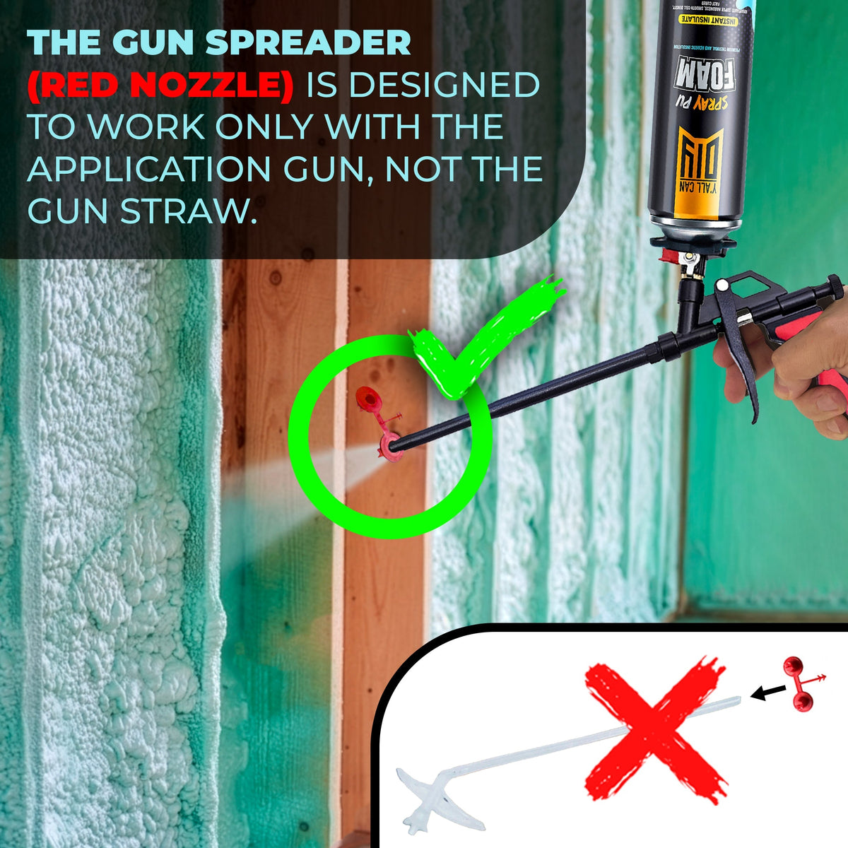 PU Spray Foam Insulation Kit (1000ml) - Mega Size Gap Sealant | Y'allCanDiy