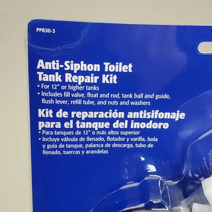 KEENEY Plumb Pak Anti-Siphon Toilet Tank Repair Kit For 12" Or Higher Tanks PP830-3