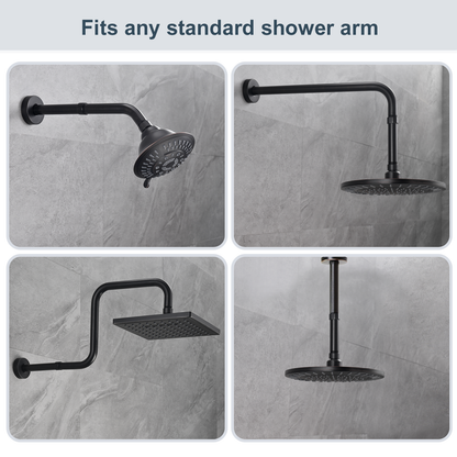 4-Inch & 6-Inch Shower Extension Arm for Rain and Handheld Shower Heads
