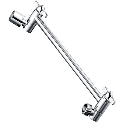 Solid Brass Shower Arm Extension, Adjustable Height & Angle, 5", 10", 14" & 15" Options
