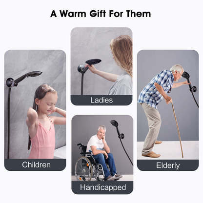 Suction Handheld Shower Head Holder with Dual Angle Positions, Wall Suction Bracket