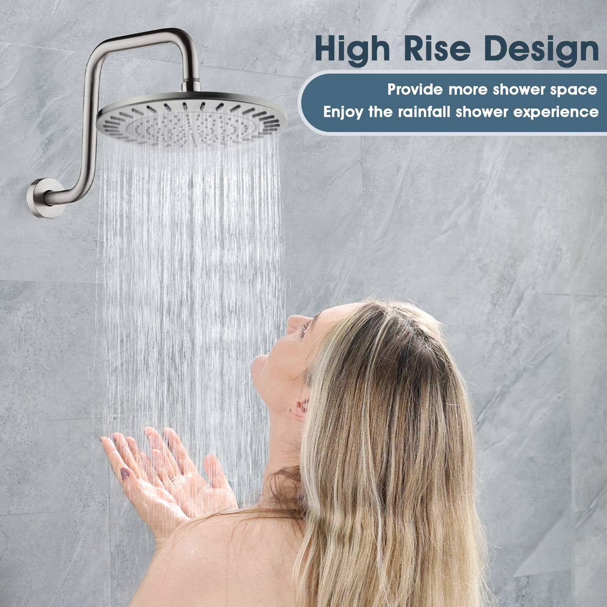 13-Inch S-Shaped Shower Arm Extension for Rainfall Shower Heads