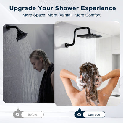 13-Inch S-Shaped Shower Arm Extension for Rainfall Shower Heads
