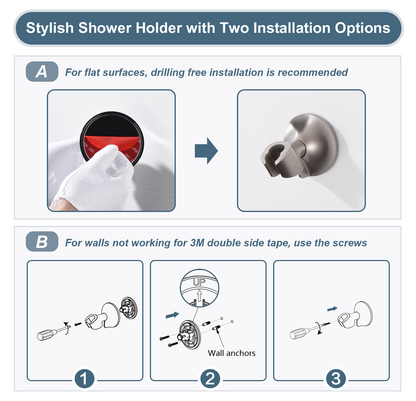 Dual Shower Head Combo with Extension Arm, 8 Inch Rainfall Shower Head with Handheld Shower head