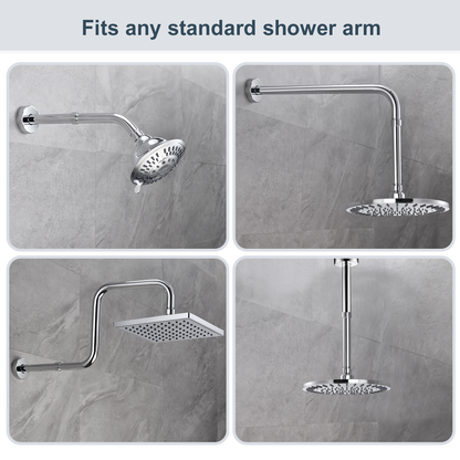 4-Inch & 6-Inch Shower Extension Arm for Rain and Handheld Shower Heads