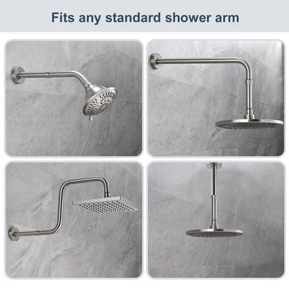 4-Inch & 6-Inch Shower Extension Arm for Rain and Handheld Shower Heads