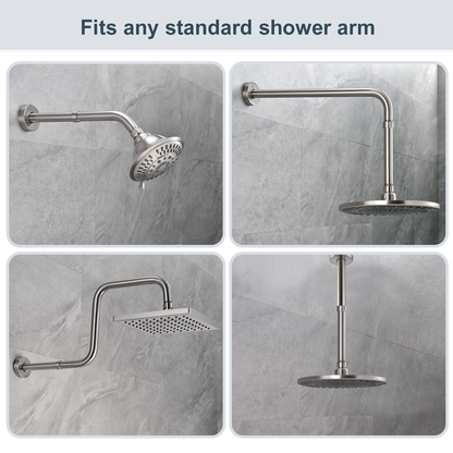 4-Inch & 6-Inch Shower Extension Arm for Rain and Handheld Shower Heads