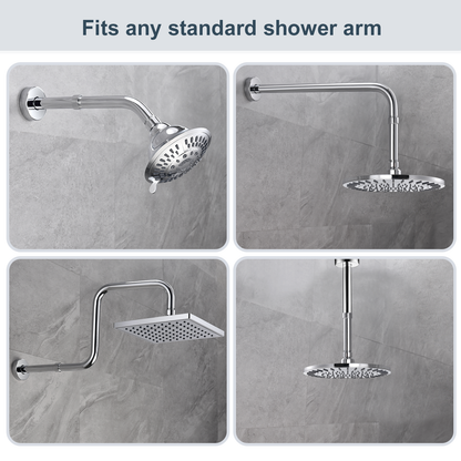 4-Inch & 6-Inch Shower Extension Arm for Rain and Handheld Shower Heads