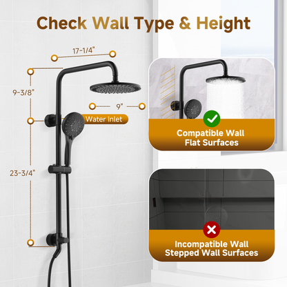 Shower System With Rain shower and Handheld Shower head,Hose