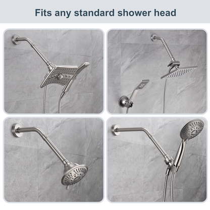 4-Inch & 6-Inch Shower Extension Arm for Rain and Handheld Shower Heads
