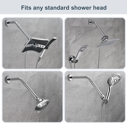 4-Inch & 6-Inch Shower Extension Arm for Rain and Handheld Shower Heads