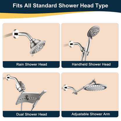 6 & 10" Solid Brass Shower Arm with Universal G1/2 Connection