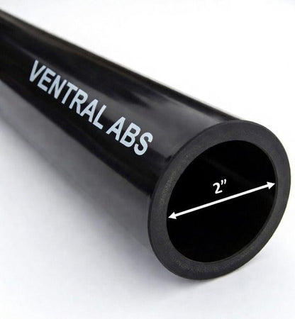 VENTRAL DWV Drain Pipe - Black ABS Custom Size and Length 2" (2.0) Inch